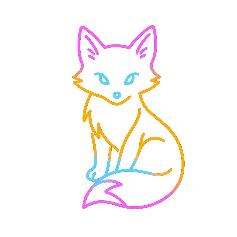 Neonfuchs-Umriss