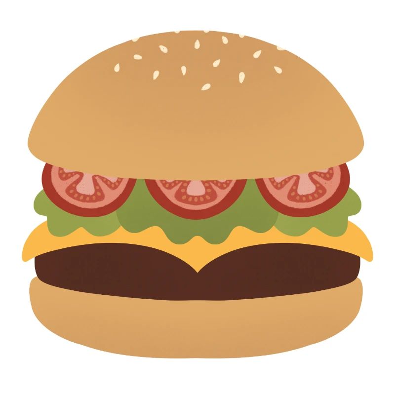 Klassische Burger Flat Kunst