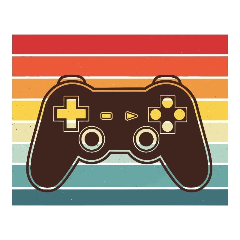 Retro Rainbow ControllerVintage Videospiel-Controller