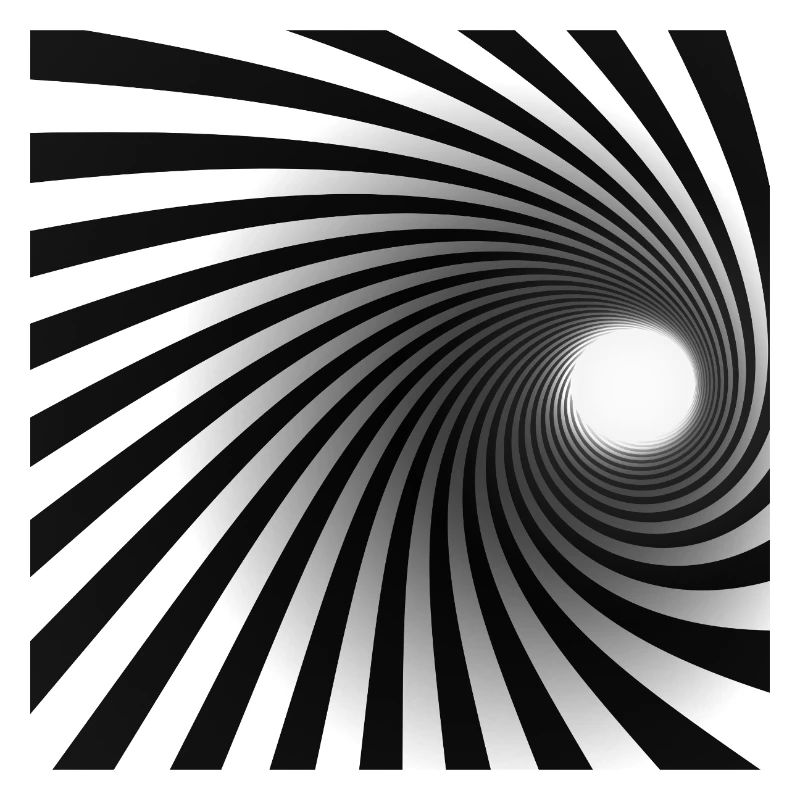 Black White Spiral Vortex