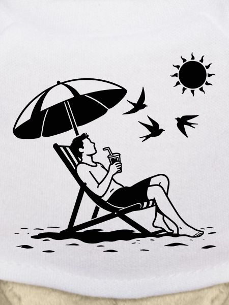 Entspannung im Liegestuhl am Strand