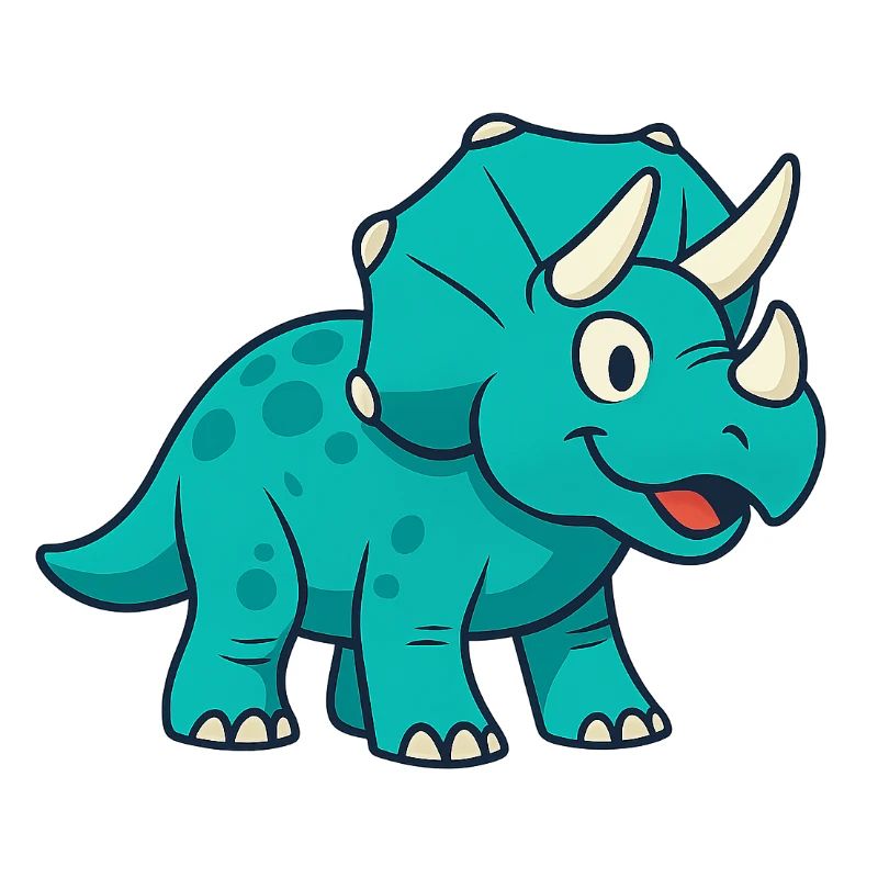 Cheerful Dino Triceratops