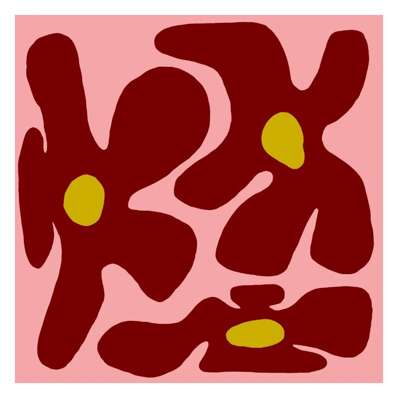 Rote Blumen Organisches Design -V2
