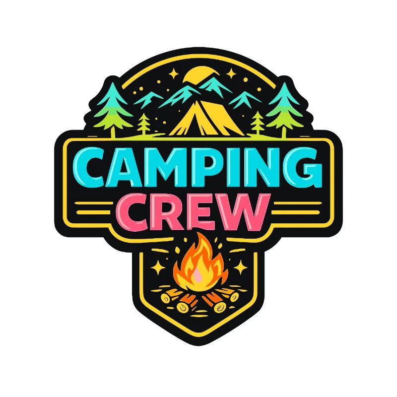Camping Crew Abzeichen Neon