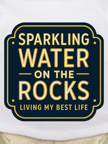 Sparkling water on rocks neon