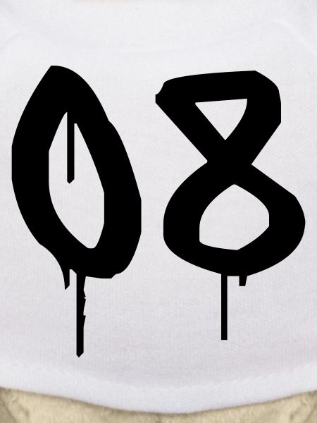 Number 08 Urban Graffiti Style