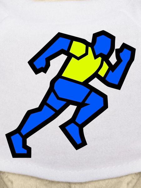 Équipe marathon polygonale rapide