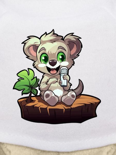 Kleiner Koala am Baumstumpf