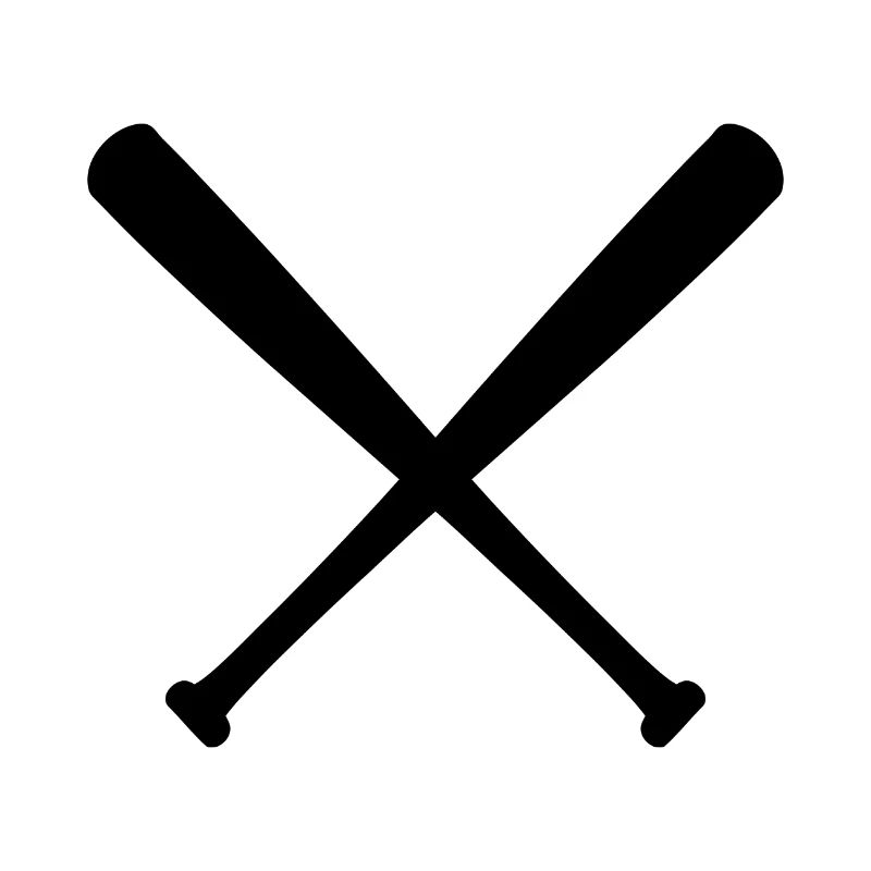 Crossed Baseball Bats