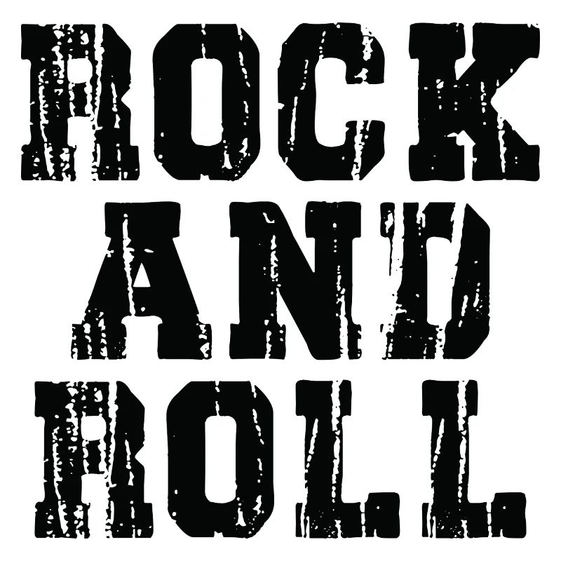 Rock and Roll Typographie Audacieuse et Usée