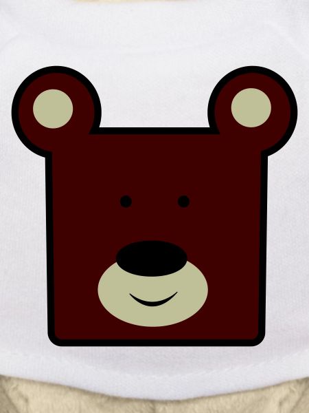 Reddish Brown Bear Head Minimal
