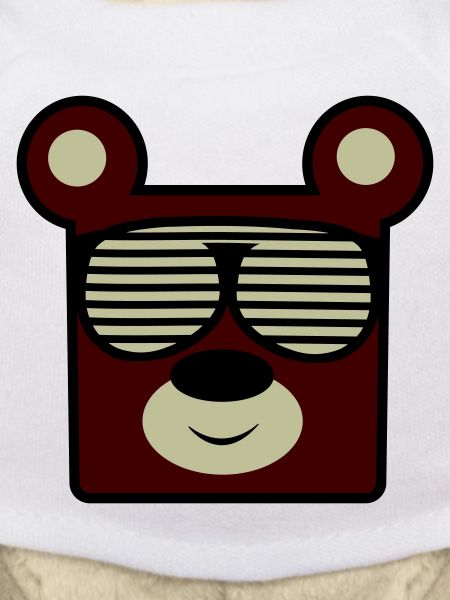 Bear with retro sunglasses