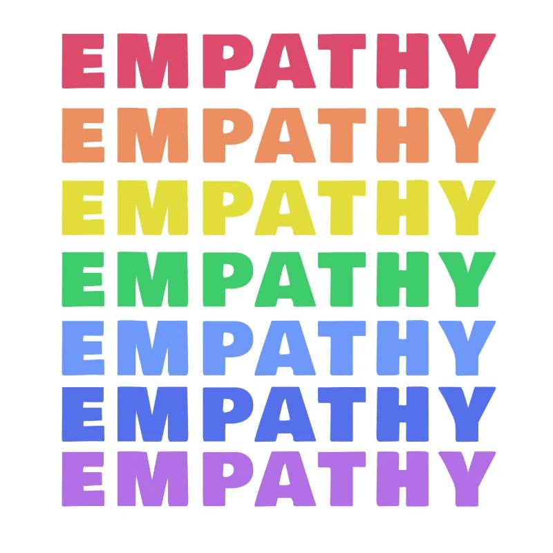 Empathie (Empathy) im Regenbogen Stil