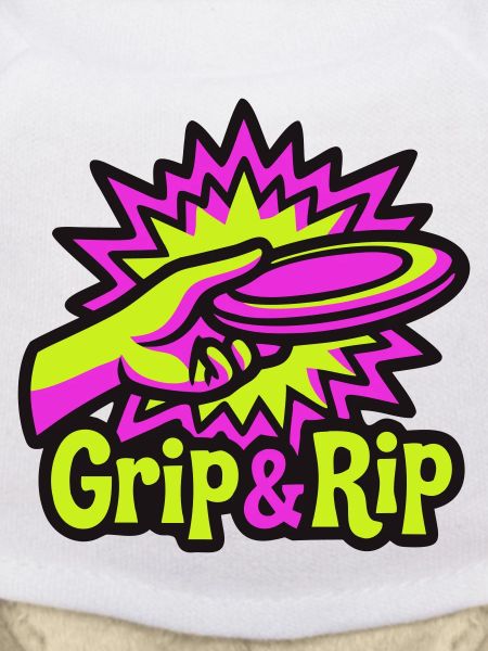 Disc Golf Grip Rip Illustration