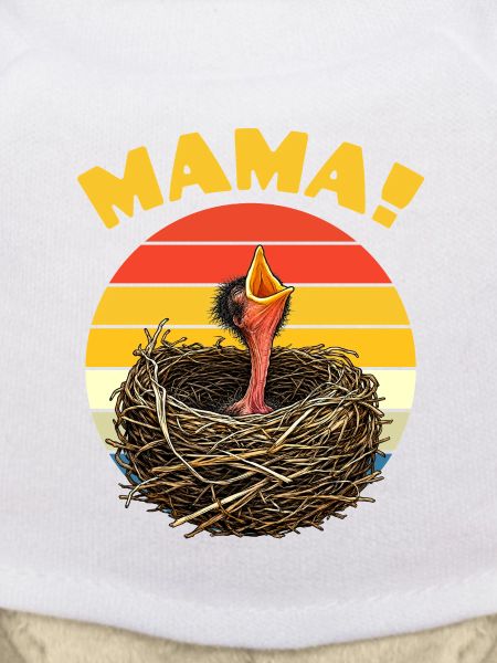 Maman Bébé Oiseau Affamé