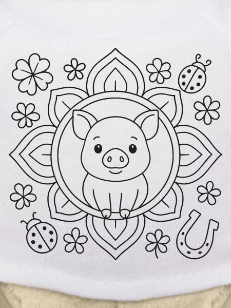 Gluecksbringer Mandala zum ausmalen