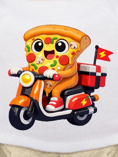 Pizza Hero on Delivery Bike