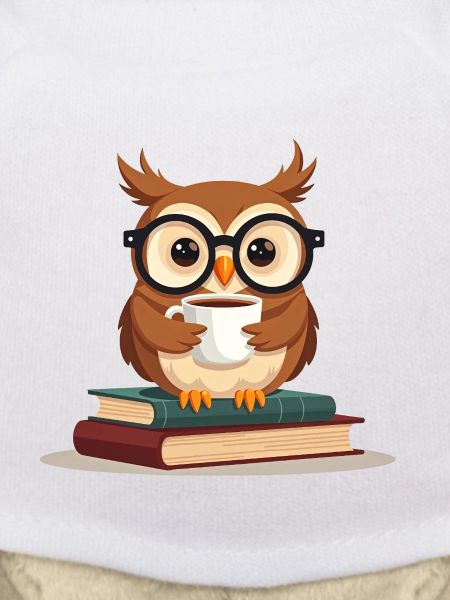 Cozy Book Lover Reading Owl Design