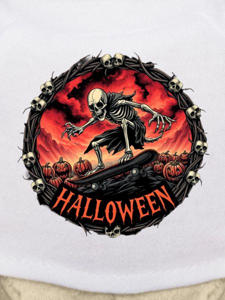 Nightmare Ghost Skateboarder Eingerahmt Circular Dark