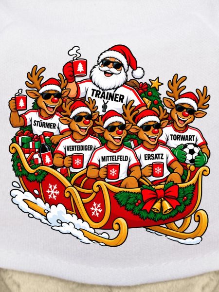 Lustiger Fussball-Weihnachtspulli- Fussball Outfit
