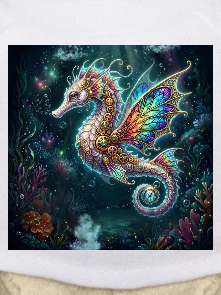 Steampunk-geflügeltes Seepferdchen