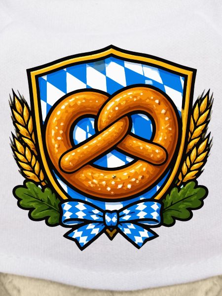 Bavarian Pretzel Crest Emblem