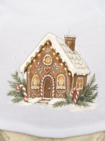 Klassisches Aquarell-Lebkuchenhaus