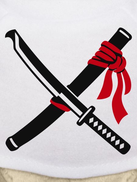 Gekreuzte Katana Schwerter Logo