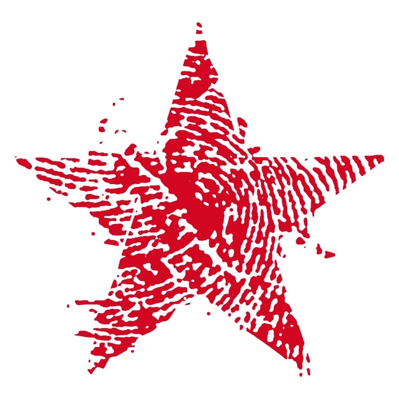 Empreinte d'étoile rouge