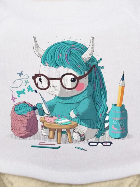 Strickendes Einhorn