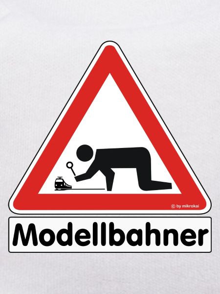Warnschild "Modellbahner E Lok"