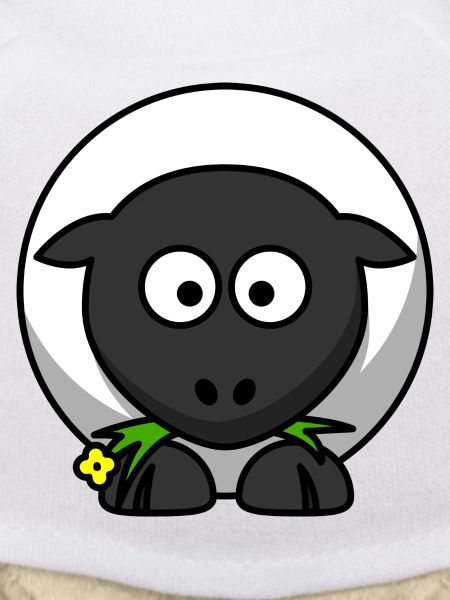 Moonlit Night Sheep Cartoon