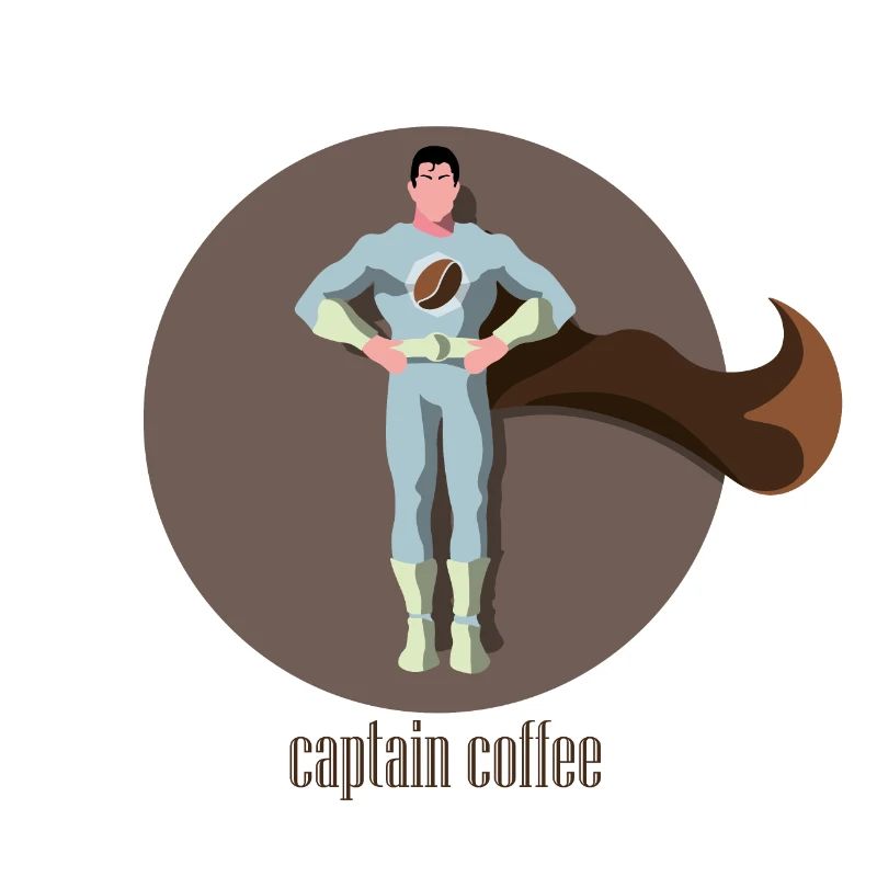 Captain Coffee - Superhero Geschenk Idee