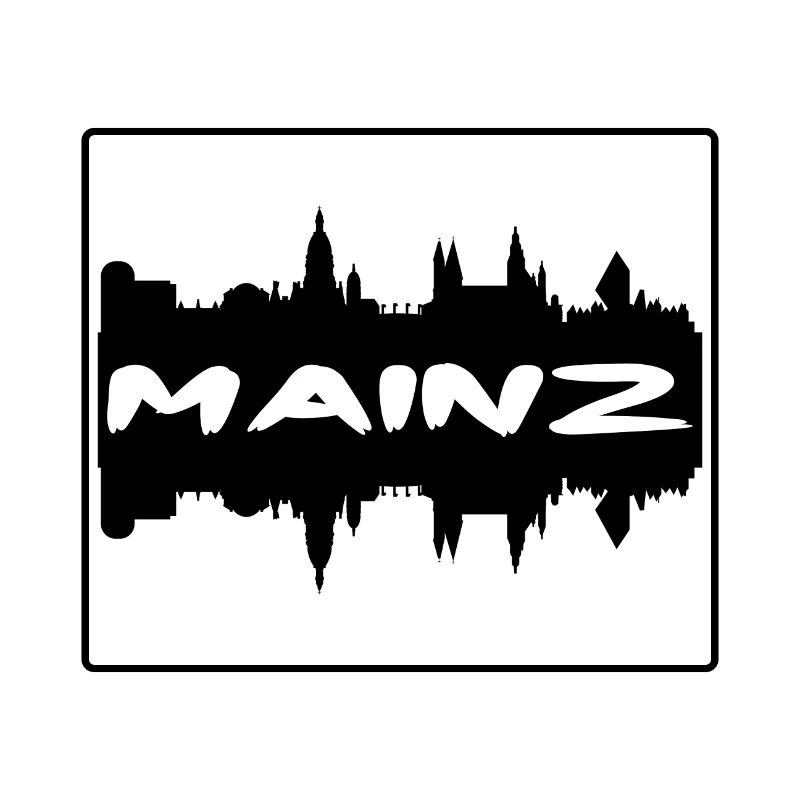 Mainz Germany Skyline Silhouette Travel Souvenir