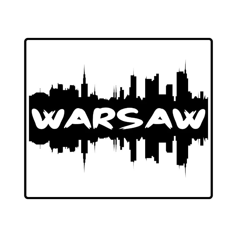 Varsovie Pologne Skyline Silhouette Souvenir de voyage