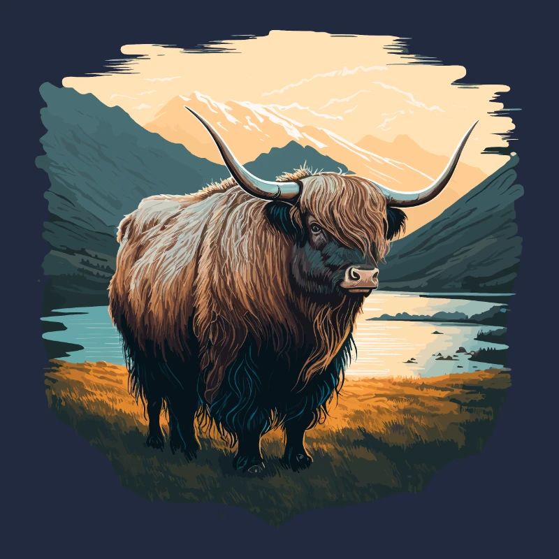 Yak avec lac