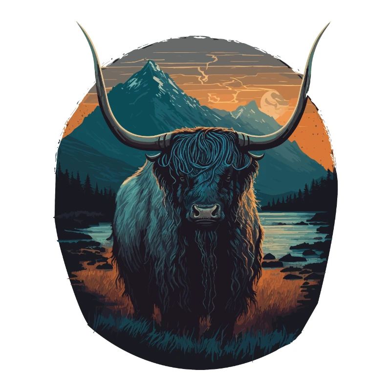 Yak avec d’énormes cornes