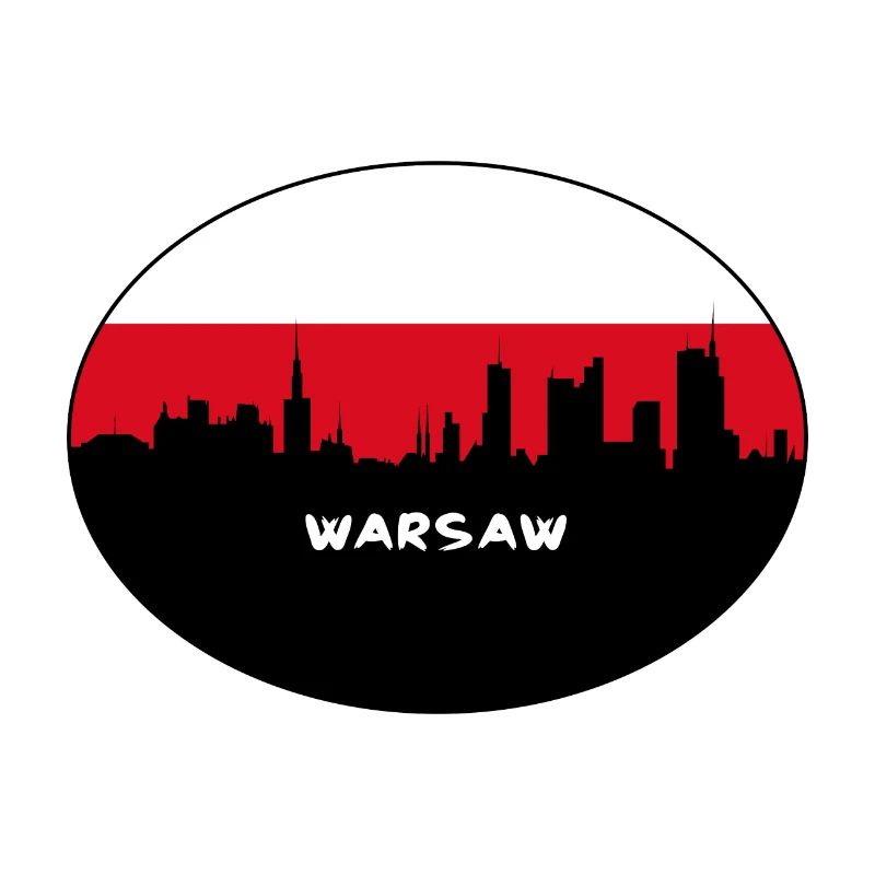 Varsovie Pologne Flag Skyline Silhouette Voyage