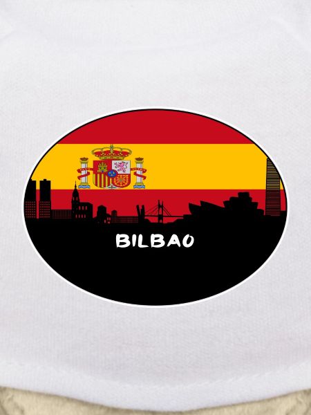 Bilbao Spanje Vlag Skyline Silhouet Reizen