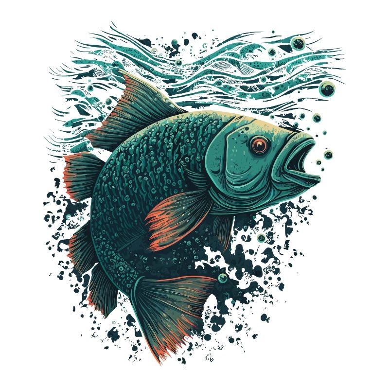 Poisson à la bouche ouverte