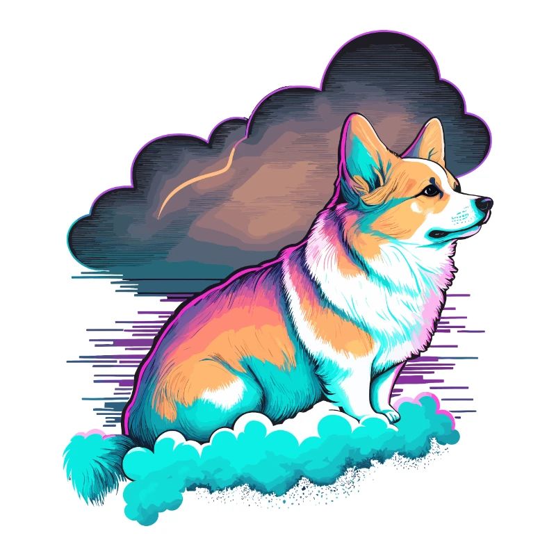 Corgi with The Clouds