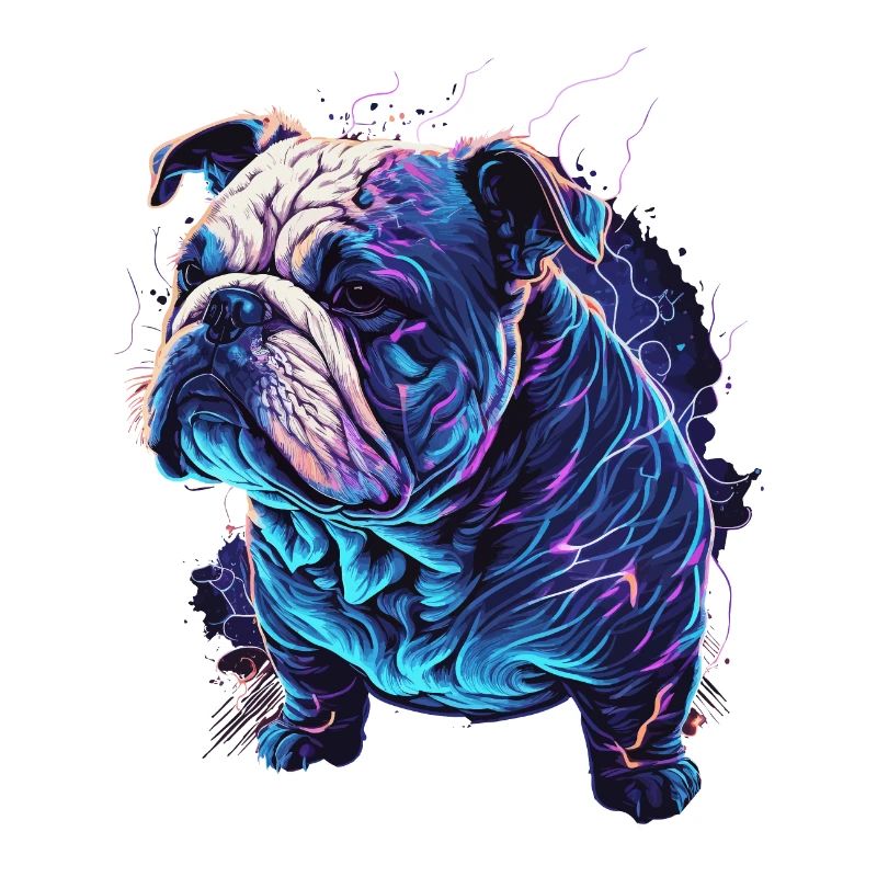 Mignon bouledogue bleu