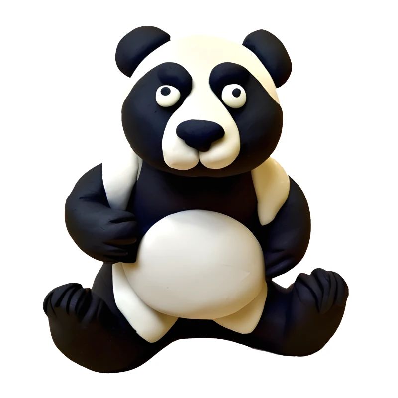 Panda aus Knete