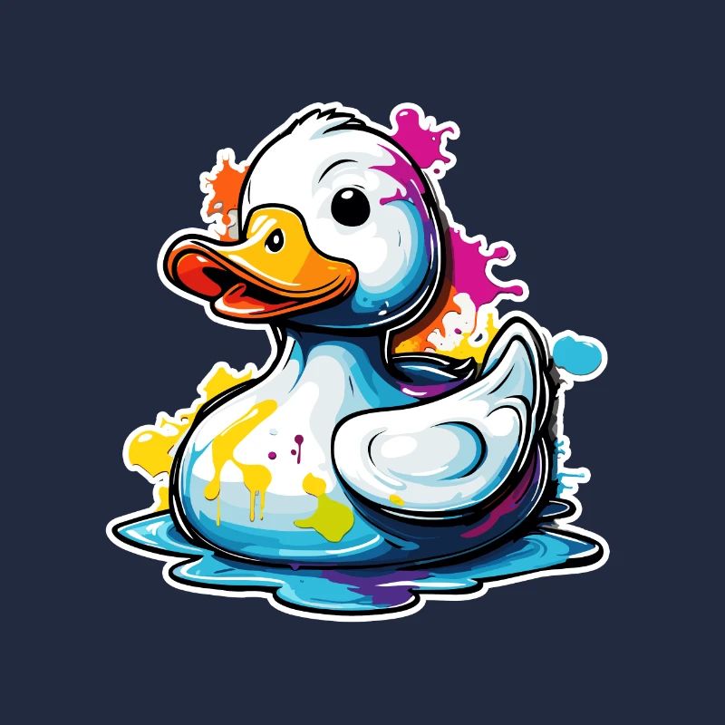 Canard en caoutchouc / canard en caoutchouc / eau / baignoire