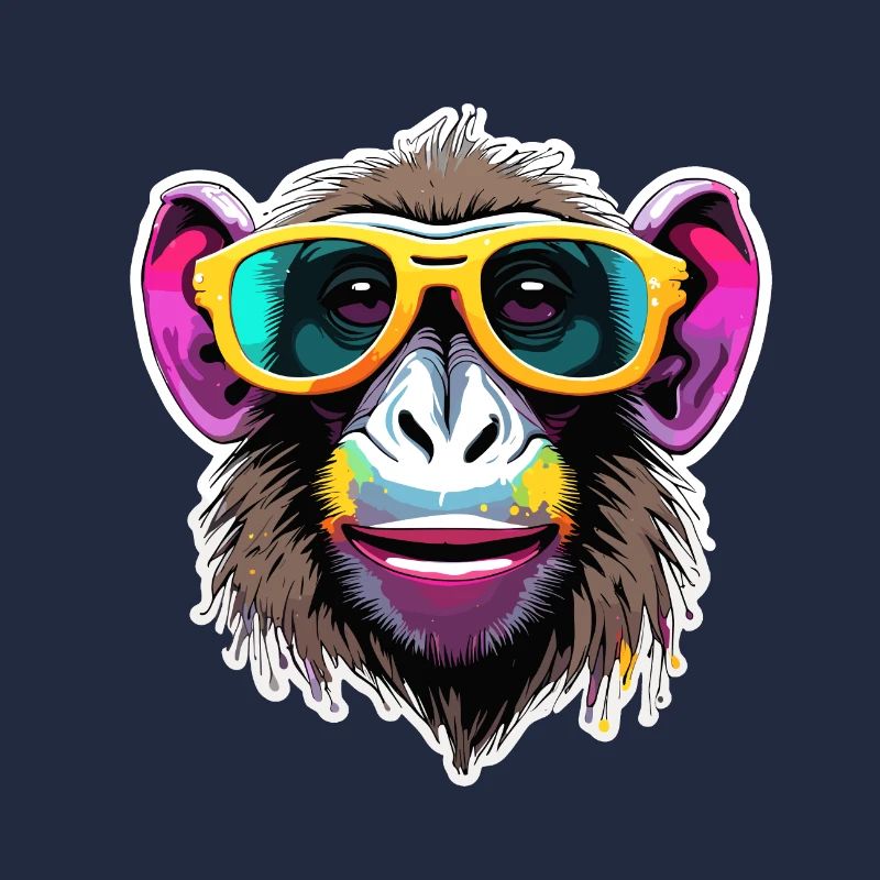 Affe / Tier / Zoo / Babian / Wild / Comic