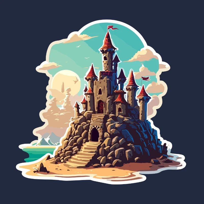 Château de sable / Construction / Jouer / Château / Vacances