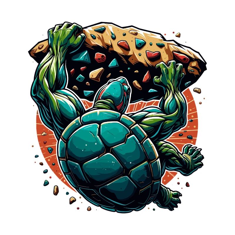 Bouldern Schildkröte Klettern Geschenk