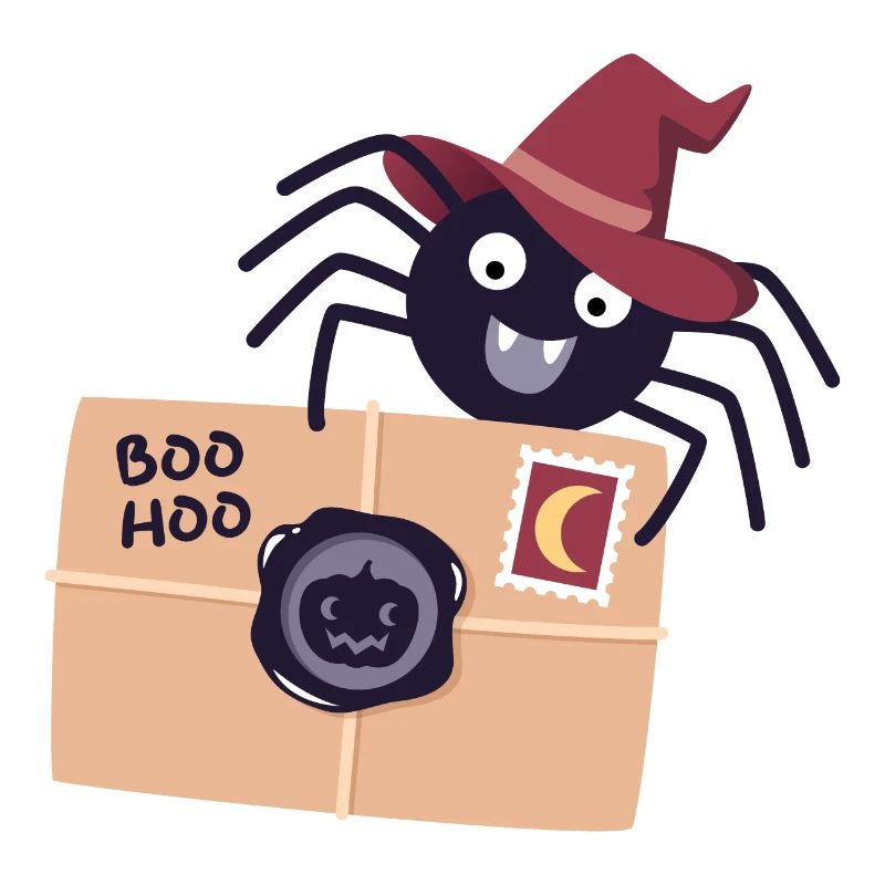 Spinne mit Brief