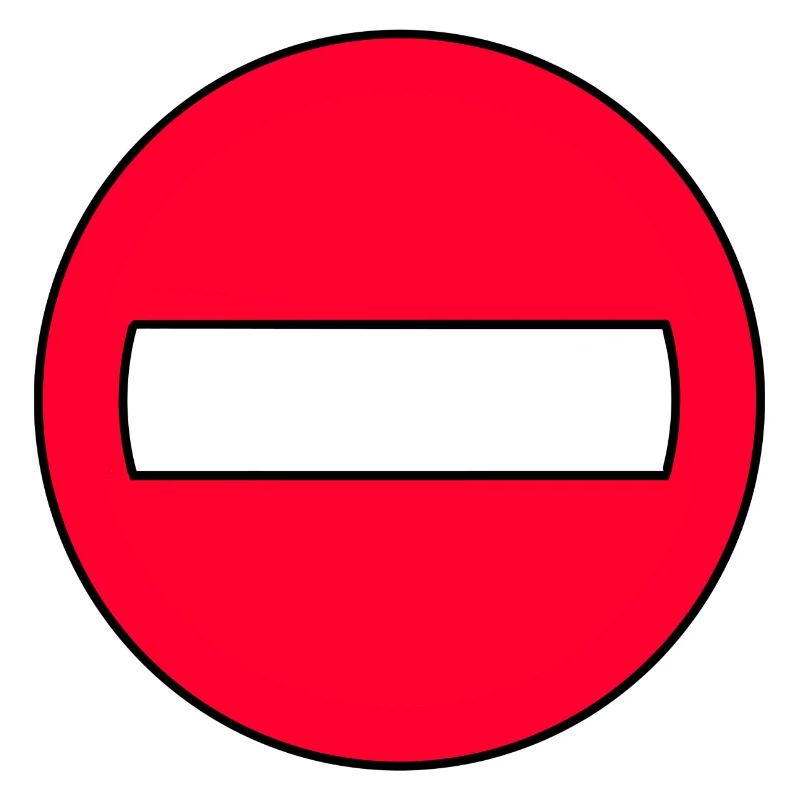 Durchgangsverbot Icon Rot