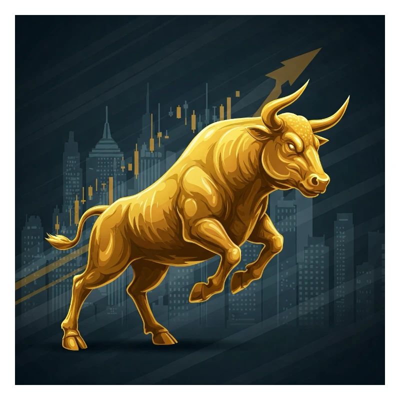 Taureau de trading doré